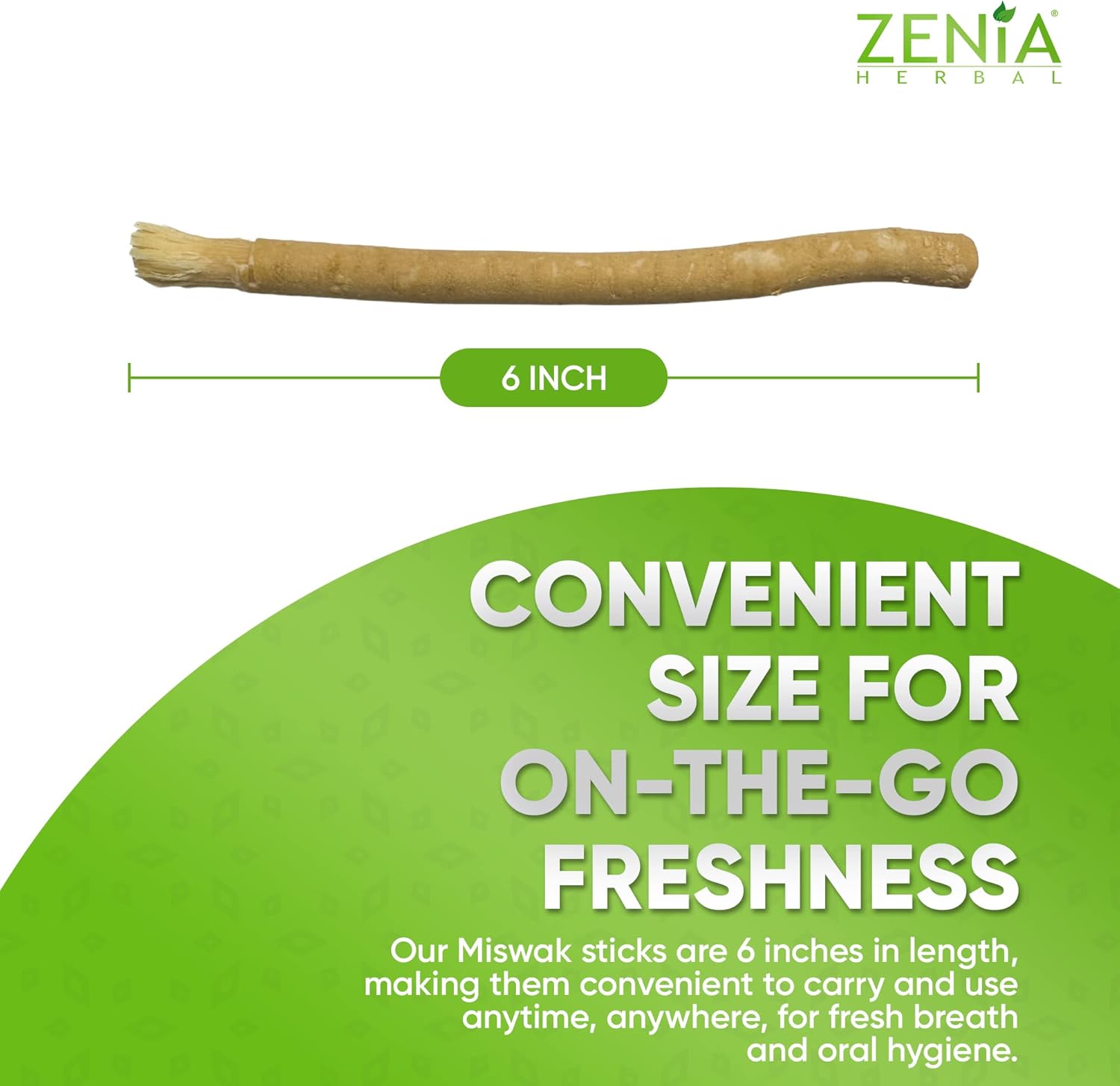 Zenia Sewak – Cepillo de dientes natural Miswak – Cepillo de dientes tradicional Peelu sellado al vacío, para encías, dientes y aliento más fresco