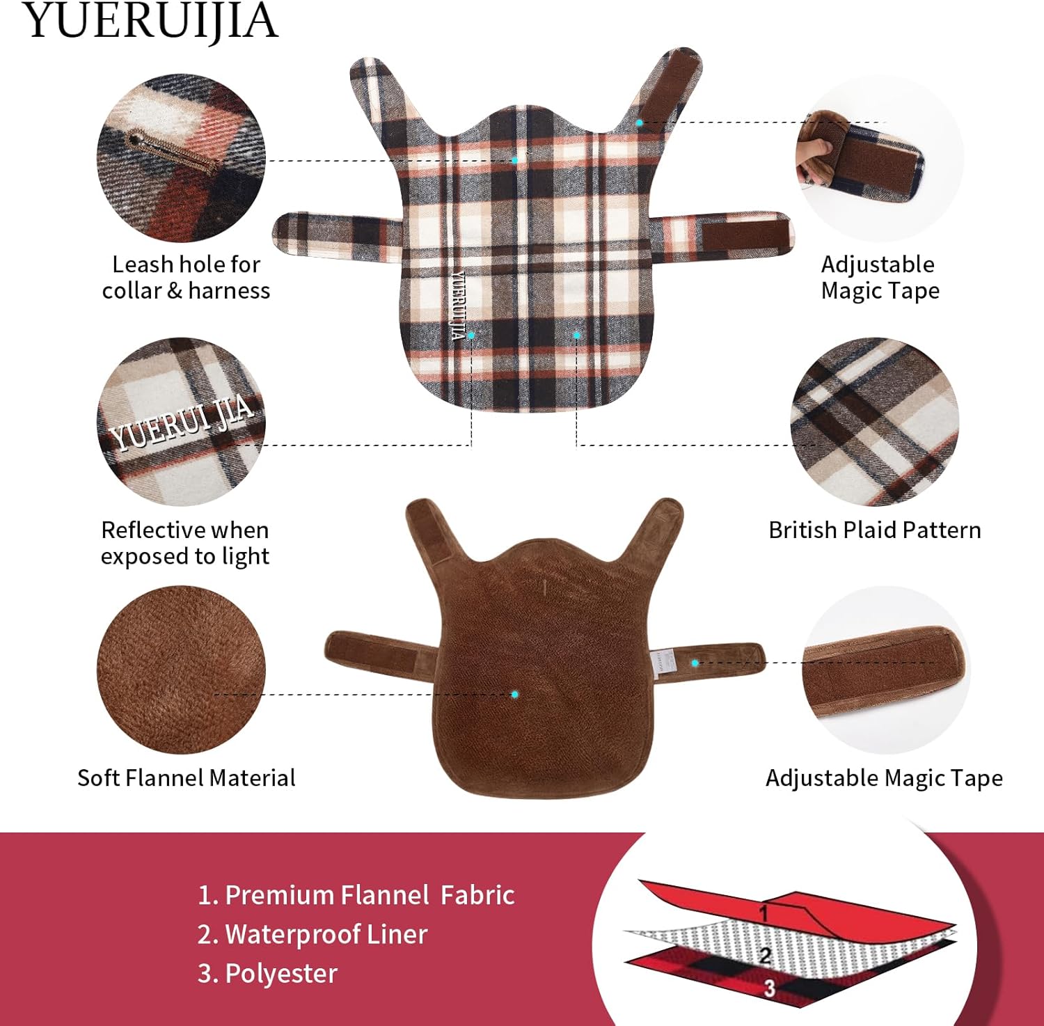 Abrigo de invierno para perro, chaqueta para perro, chaqueta de franela, impermeable, resistente al viento, ropa cálida para perro, abrigo de estilo