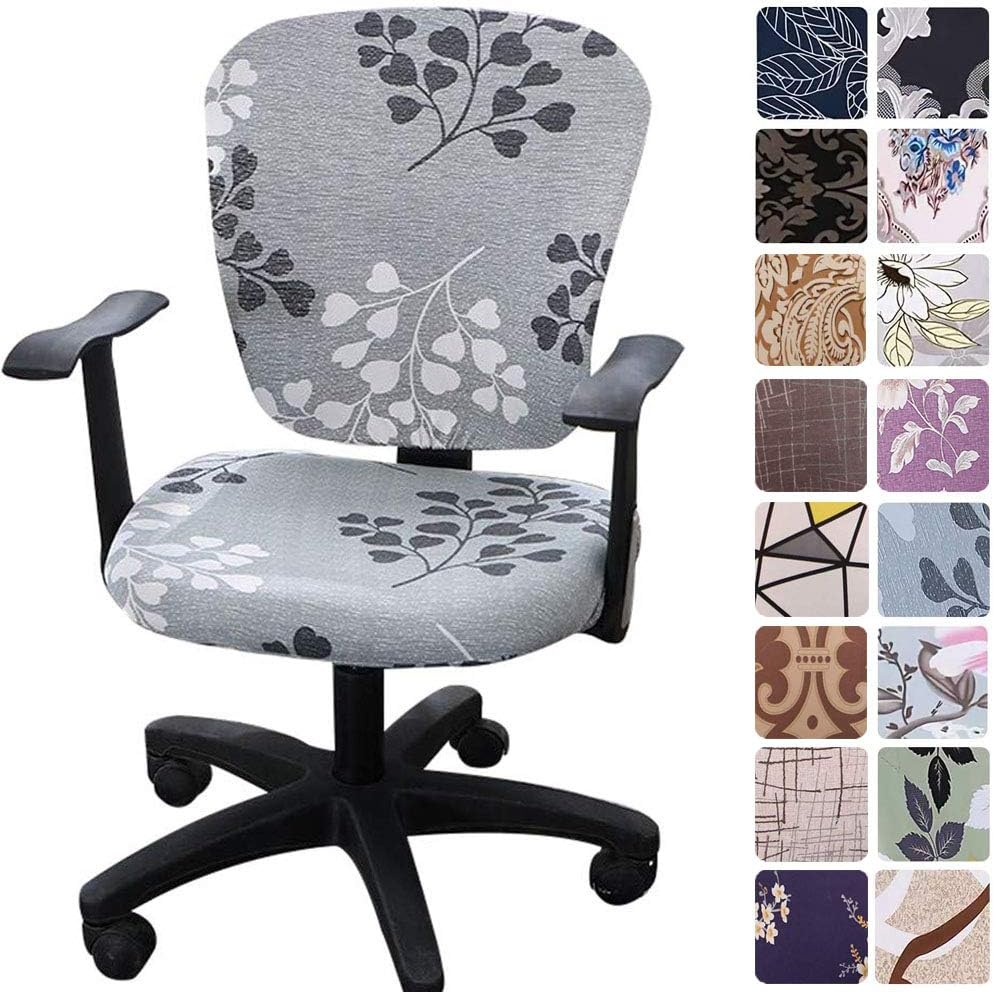 Melaluxe Fundas para silla de oficina de computadora, funda universal protectora y elástica para silla giratoria
