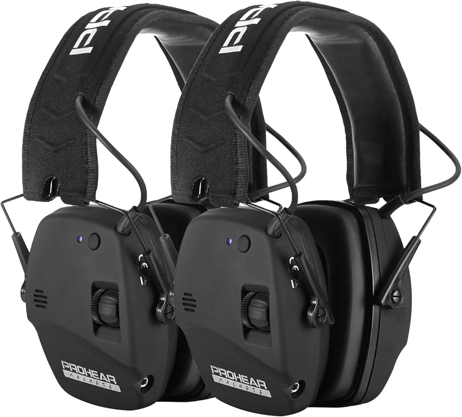 PROHEAR 030 Paquete de 2 orejeras electrónicas con Bluetooth 5.0 para disparo para los oídos, color negro