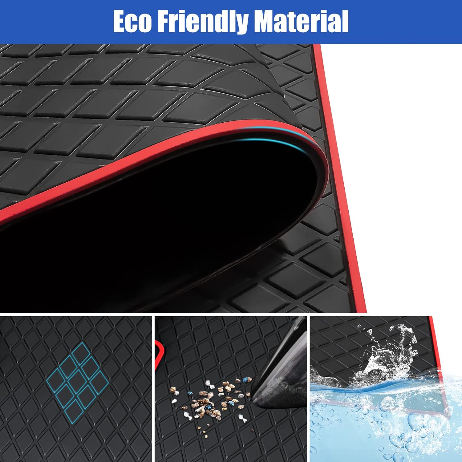 Golf Cart Floor Mat for iCon i20 i40 Golf Cart Full Coverage Floor Mat Liner  Natual Rubber Nonslip Easy to Clean