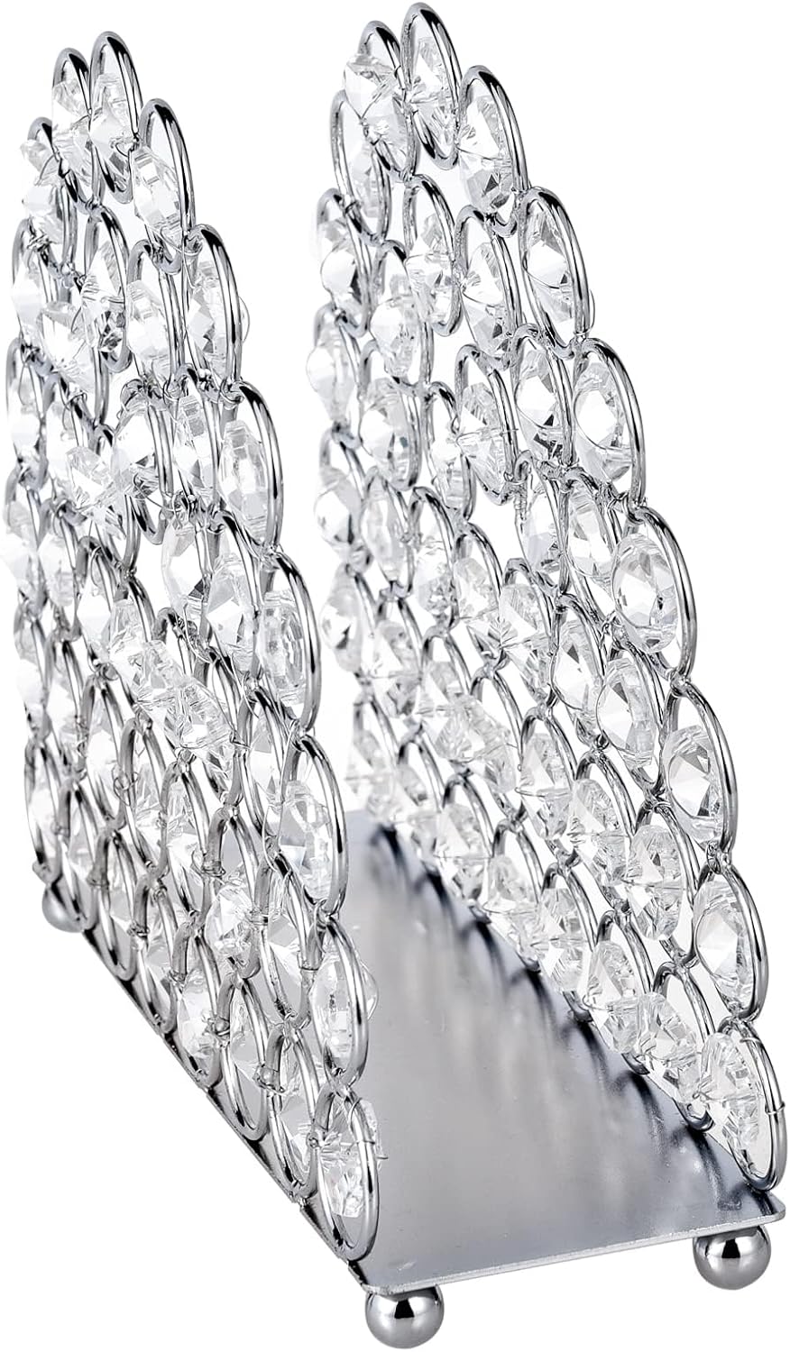 Feyarl Servilletero de cristal para pañuelos faciales, servilletas, soporte de papel, correos, cartas, tarjetas, organizador para colocar de pie