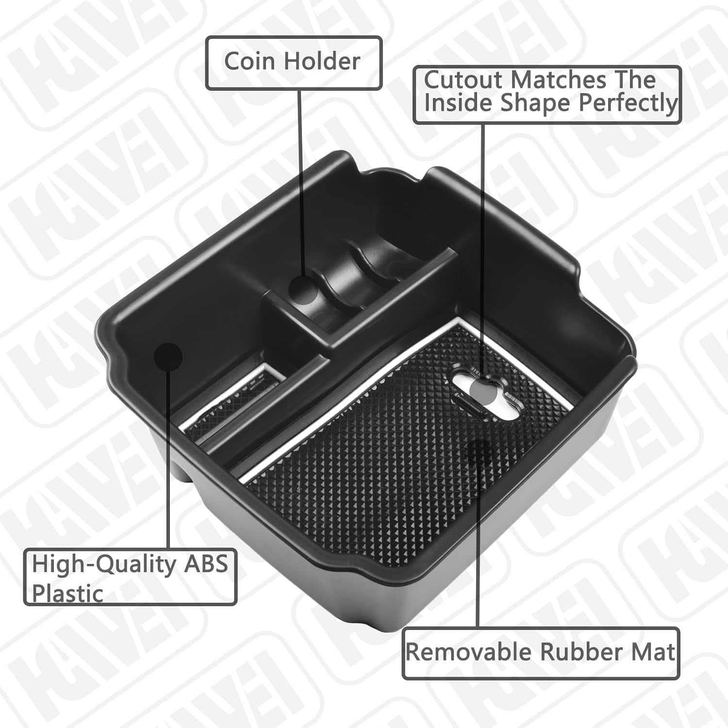 HGWEI Organizador de consola central compatible con VW Tiguan 2018 2019 2020 2021 2022 2023 2024 y Volkswagen Taos 2022 2023, bandeja de inserción