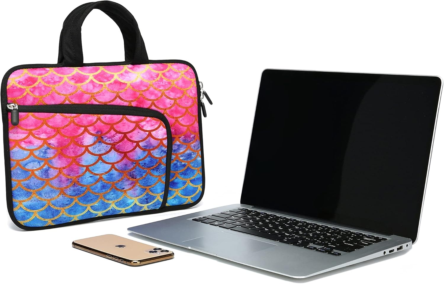 Funda de neopreno para portátil de 14, 15, 15,4 y 15,6 pulgadas, funda de neopreno suave con bolsillos adicionales para Dell Lenovo Toshiba HP
