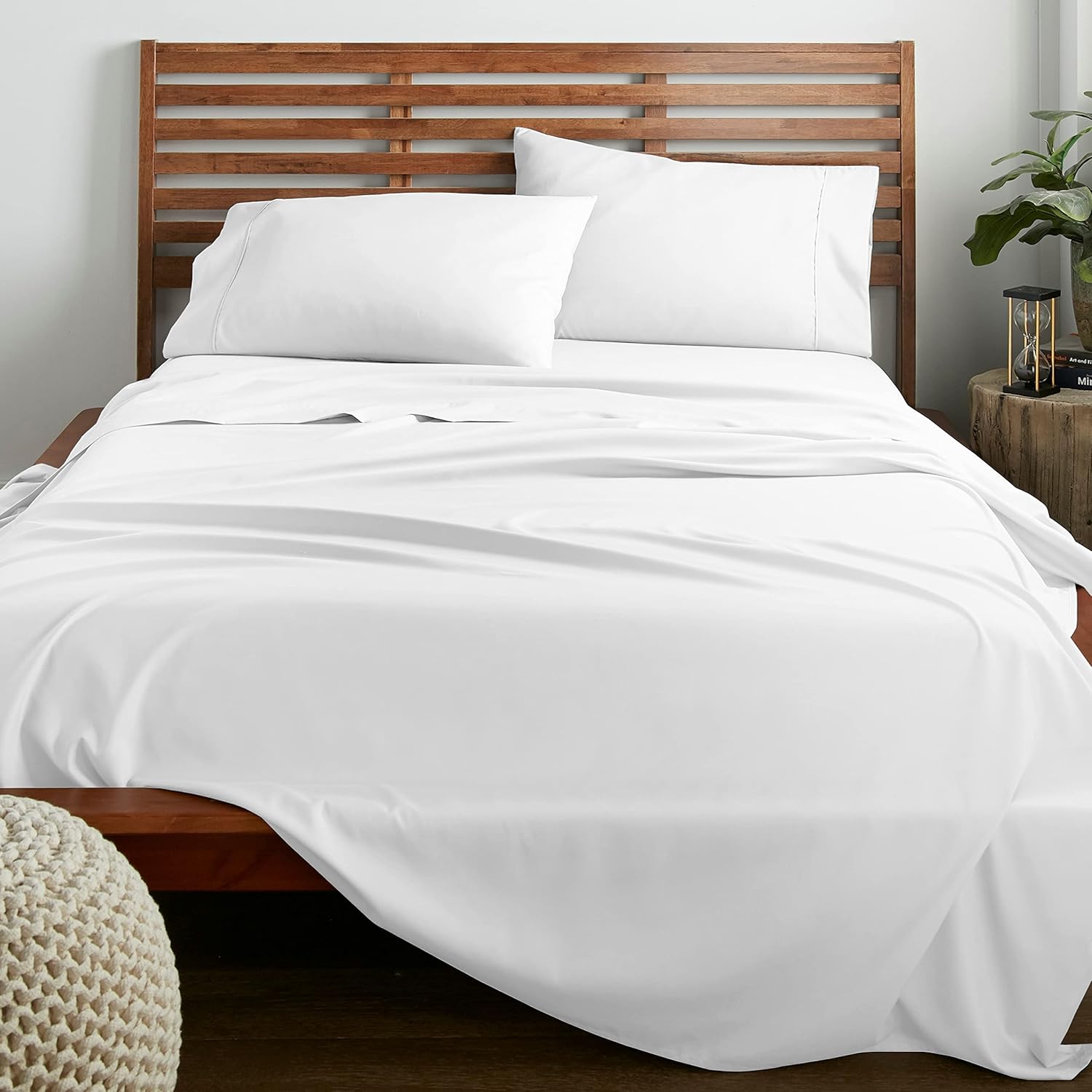 American Home Collection Juego de sábanas y fundas de almohada de 4 piezas, microfibra ultrasuave, transpirable, sin arrugas, fácil cuidado,