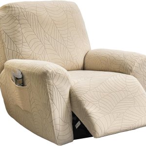 HAOYONG Fundas reclinables elásticas de jacquard Lazyboy, funda reclinable de 4 piezas para sillón reclinable de 1 asiento, fundas para sofá HAOYONG Fundas reclinables elásticas de jacquard Lazyboy, funda reclinable de 4 piezas para sillón reclinable de 1 asiento, fundas para sofá