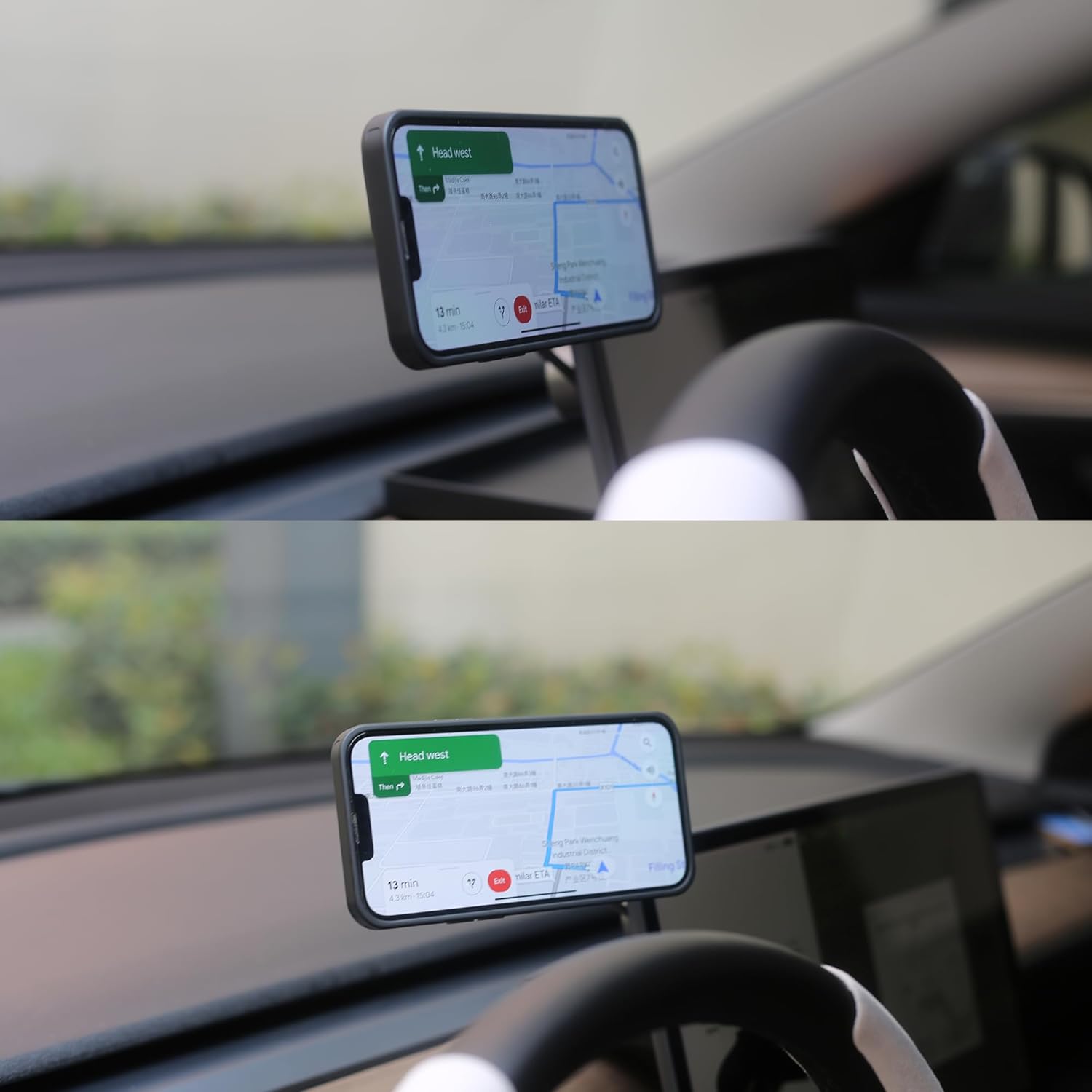Soporte plegable para teléfono de coche para Tesla Modelo 3SXY Pantalla de navegación compatible con iPhone Samsung Teléfonos celulares Accesorios