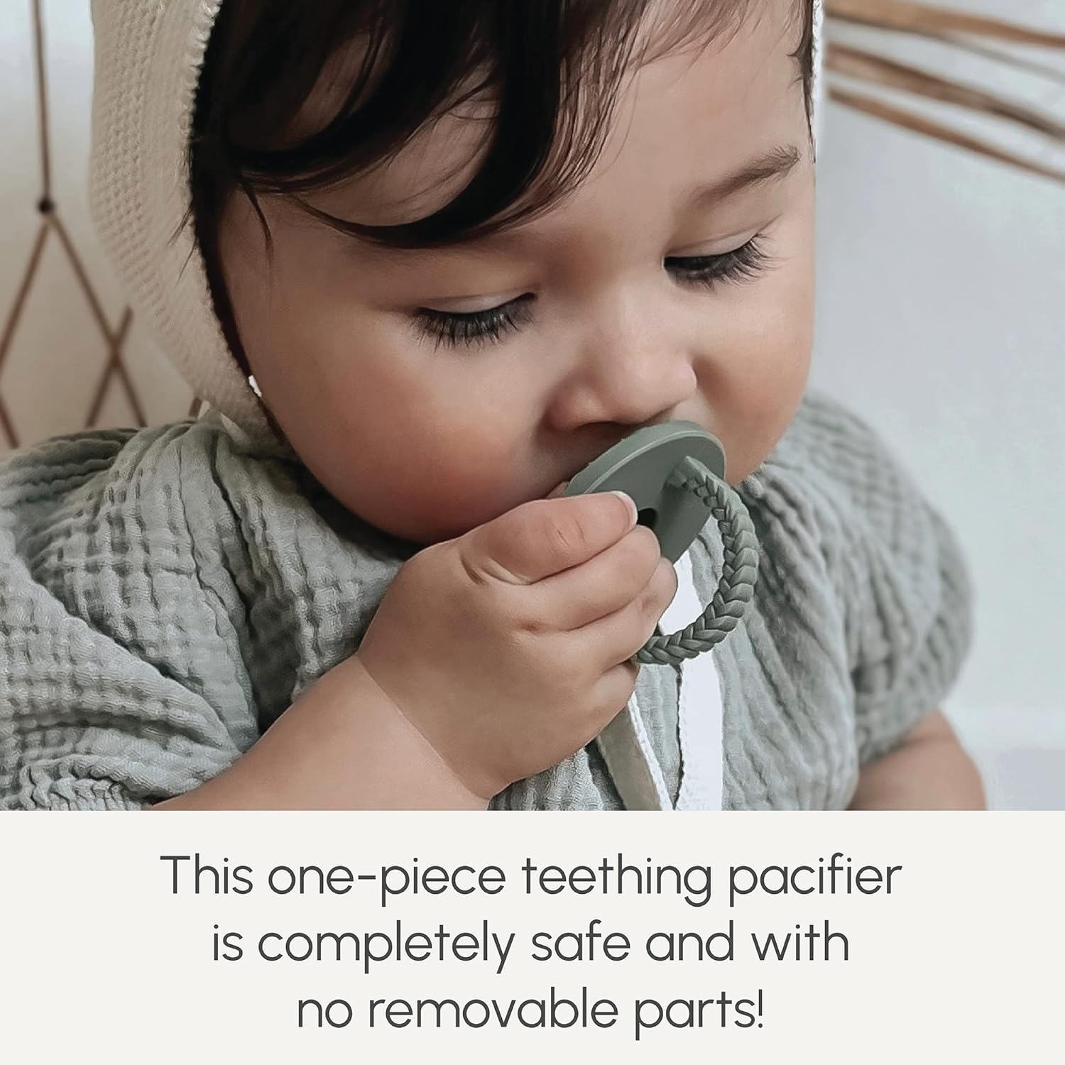 SoothiPop – Mordedera de silicona para bebés con forma de chupete de 3 meses (2 unidades) – Mordedera congelable y masticable para bebés,