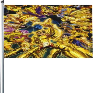 Anime Saint Seiya Gold Saint Banner Garden Flags House Flags Outdoor Indoor Decor Party 3×5 Ft Anime Saint Seiya Gold Saint Banner Garden Flags House Flags Outdoor Indoor Decor Party 3×5 Ft