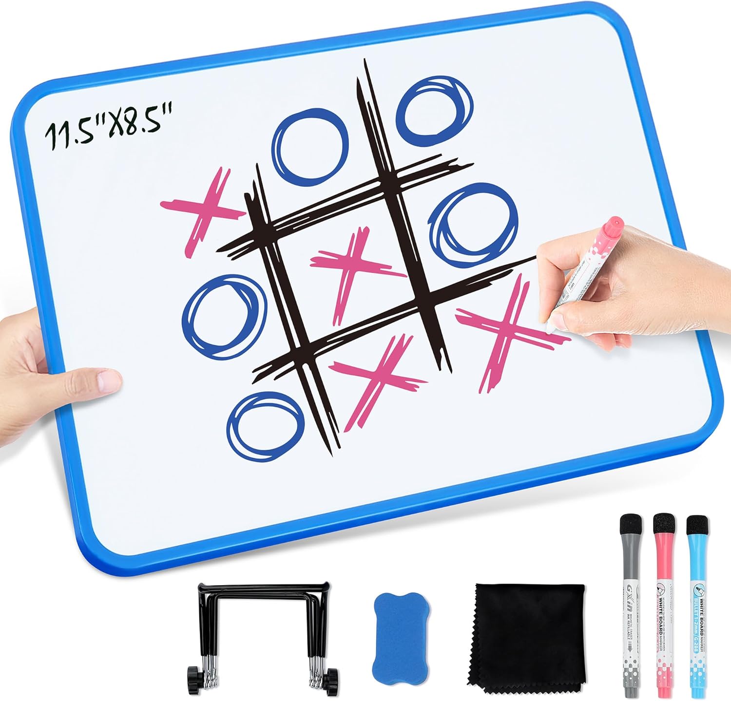 SOTER Pizarra blanca pequeña de borrado en seco de 11.5 x 8.5 pulgadas, mini pizarras de borrado en seco para estudiantes, magnética, de doble cara,