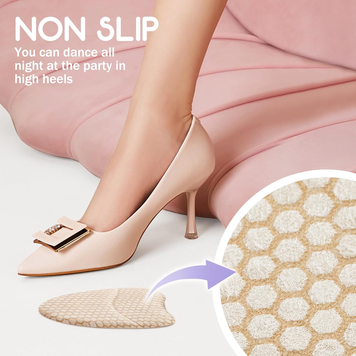 ZAIWOO Metatarsal Pads Women, Ball of Foot Cushions for Women, Heel Inserts for Women, Heel Pads for Shoes, (2 Pairs Foot Pads) High Heel Comfort
