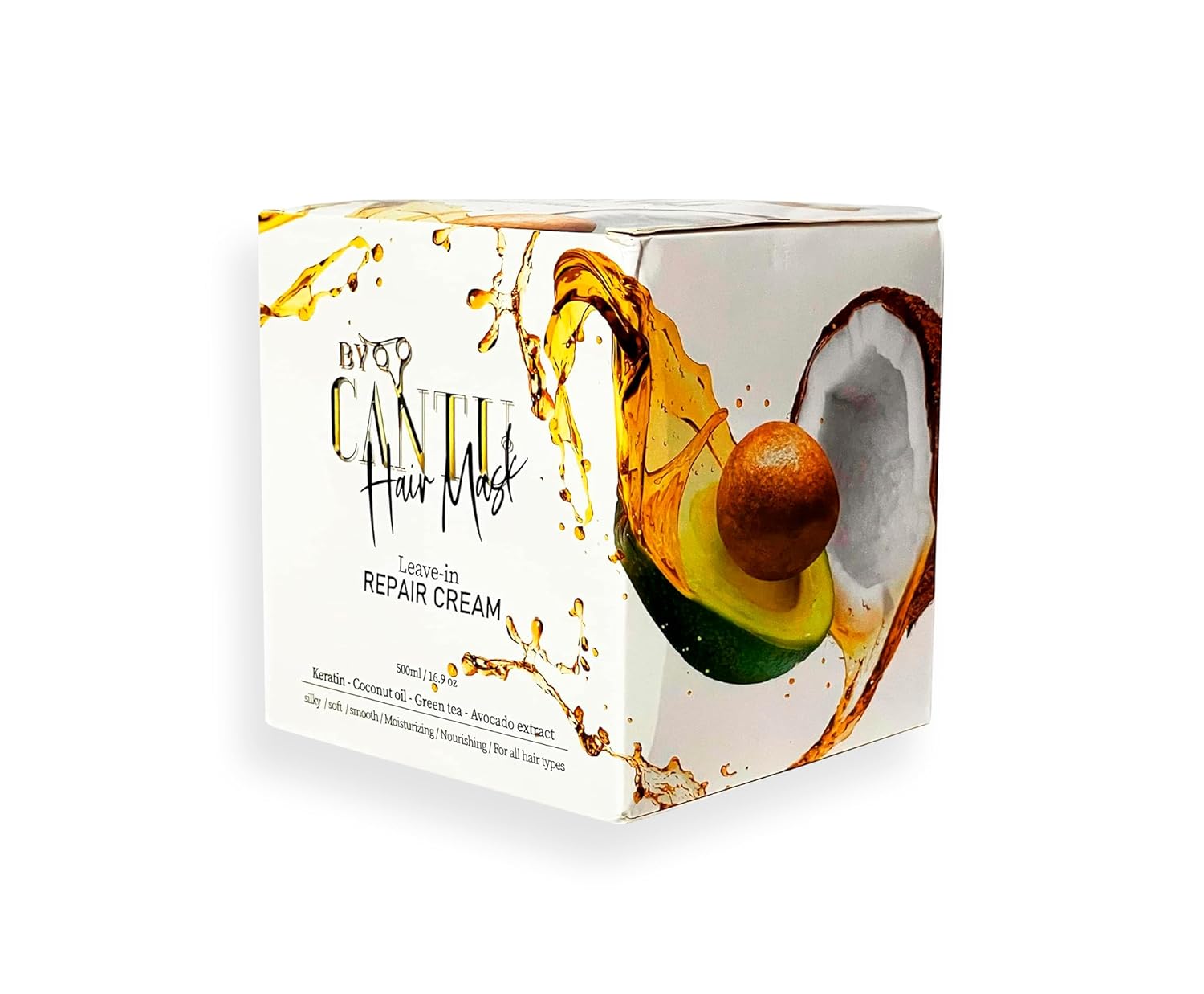 Cantu Hair Mask Crema reparadora sin enjuague – Hidratación intensiva y reparación profunda para cabello seco y dañado