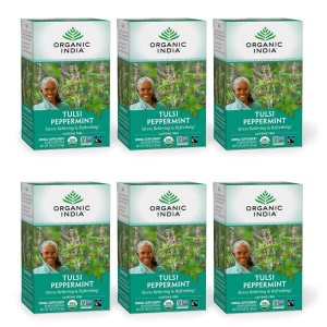 Organic India – Té orgánico de Tulsi, té de hierbas, 18 bolsas de infusión. paquete de 6 Organic India – Té orgánico de Tulsi, té de hierbas, 18 bolsas de infusión. paquete de 6