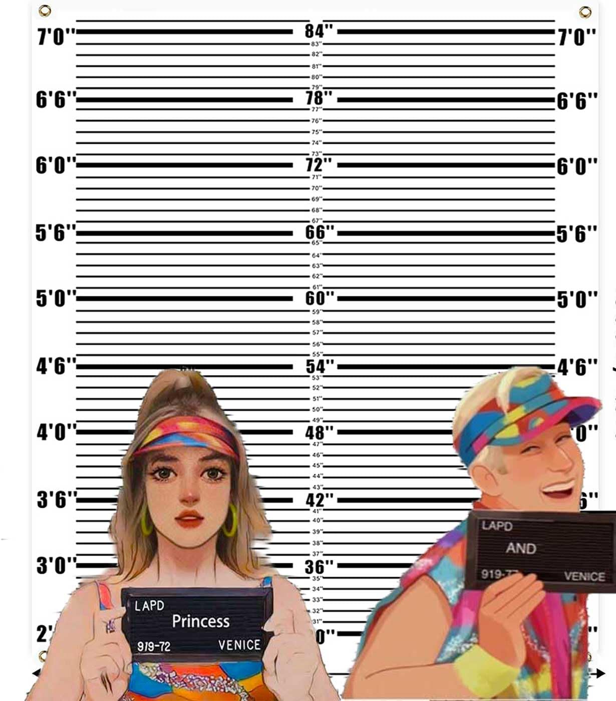 Telón de fondo Mugshot de 4.3 x 4.9 pies para sesión de fotos arrestados a altura, fondo de fotografía, accesorios de cabina de fotos, telón de
