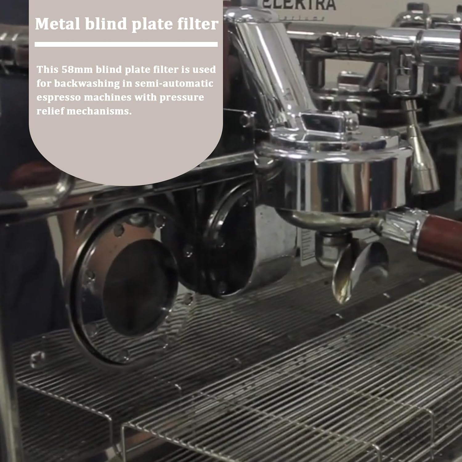Cesta de filtro de descarga trasera de 2.283 in, filtro de retrolavado, cesta de filtro de acero inoxidable para Breville Gaggia Classic y otras