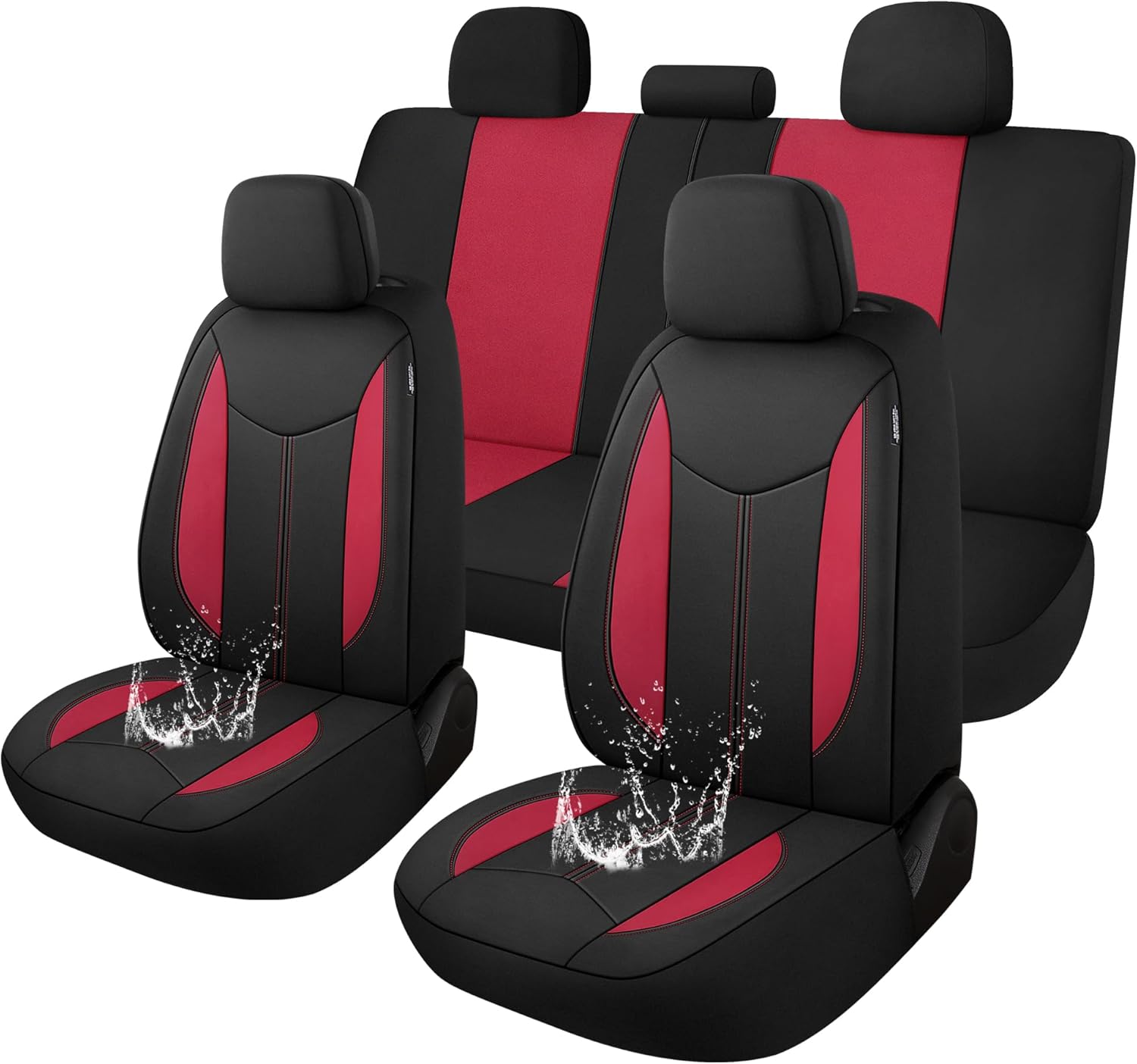 CAROMOP Funda impermeable para asiento de automóvil, fundas de asiento de neopreno para automóviles, fundas interiores de automóvil compatibles con