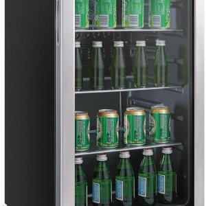 Alera JC-90VEL-F 3.4 pies cúbicos Enfriador de bebidas – Acero inoxidableNegro Alera JC-90VEL-F 3.4 pies cúbicos Enfriador de bebidas – Acero inoxidableNegro