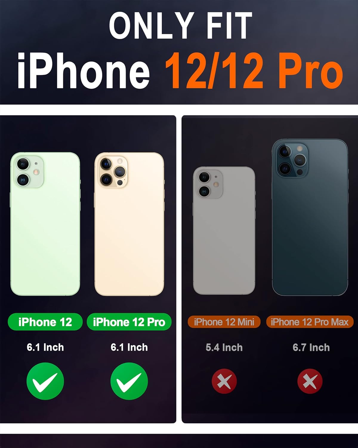 SHIELDON Funda tipo cartera para iPhone 12 Pro de 6.1 pulgadas, piel auténtica para iPhone 12, función atril y bloqueo RFID, ranuras para tarjetas