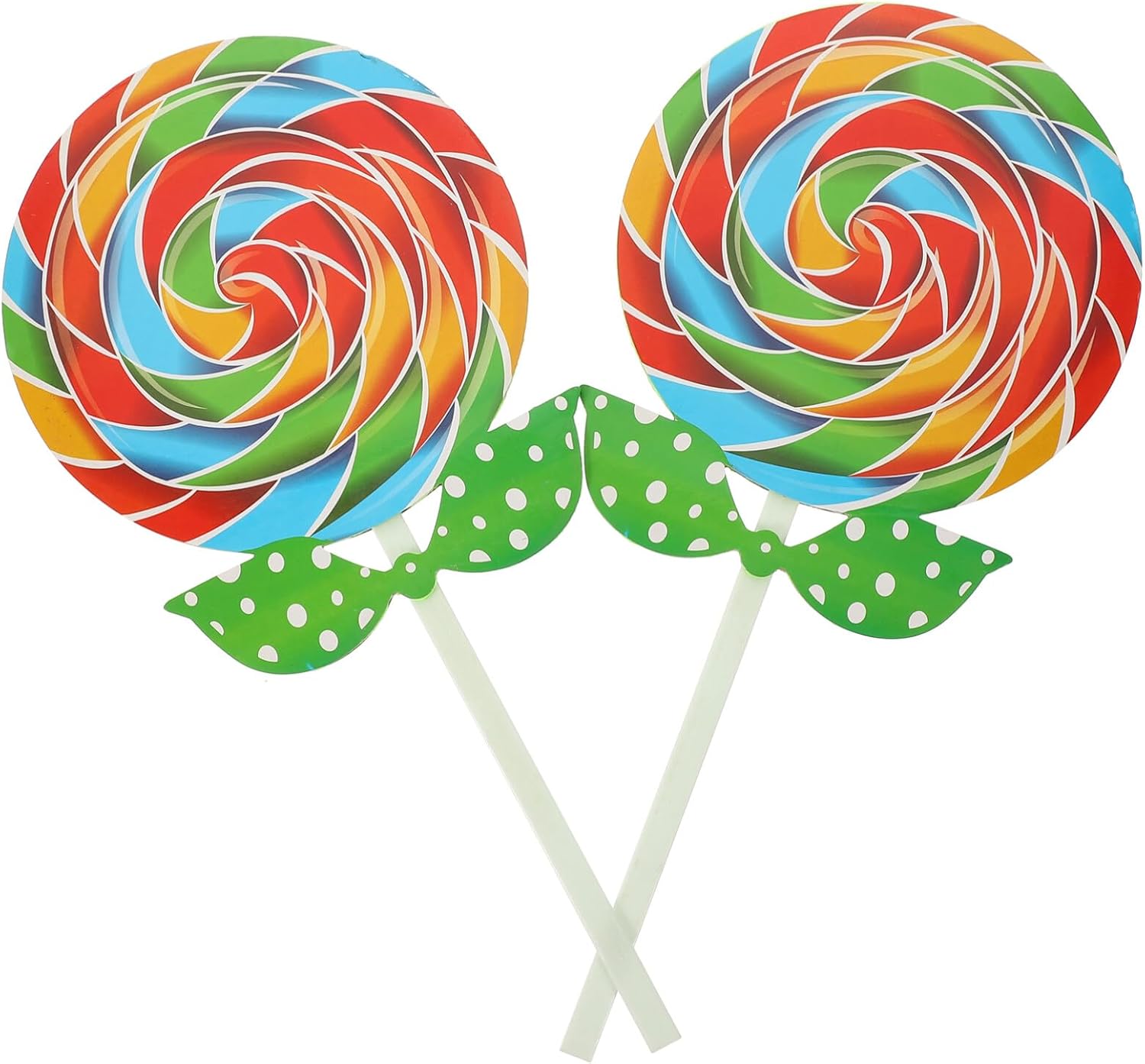 Piruleta de hadas, 2 piezas de adornos de caramelo grandes, piruleta de remolino, piruleta, comida falsa, accesorios de fotos para bodas, fiestas de