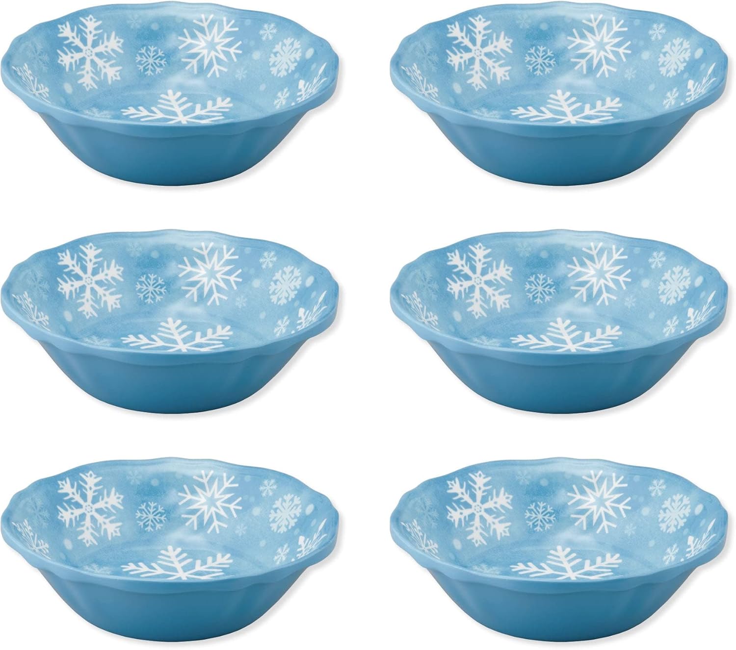 UP ware – Juego de 6 cuencos redondos de melamina sin BPA aptos para lavavajillas, cuencos de cocina para pasta, arroz, sopa y ensalada, cuencos de