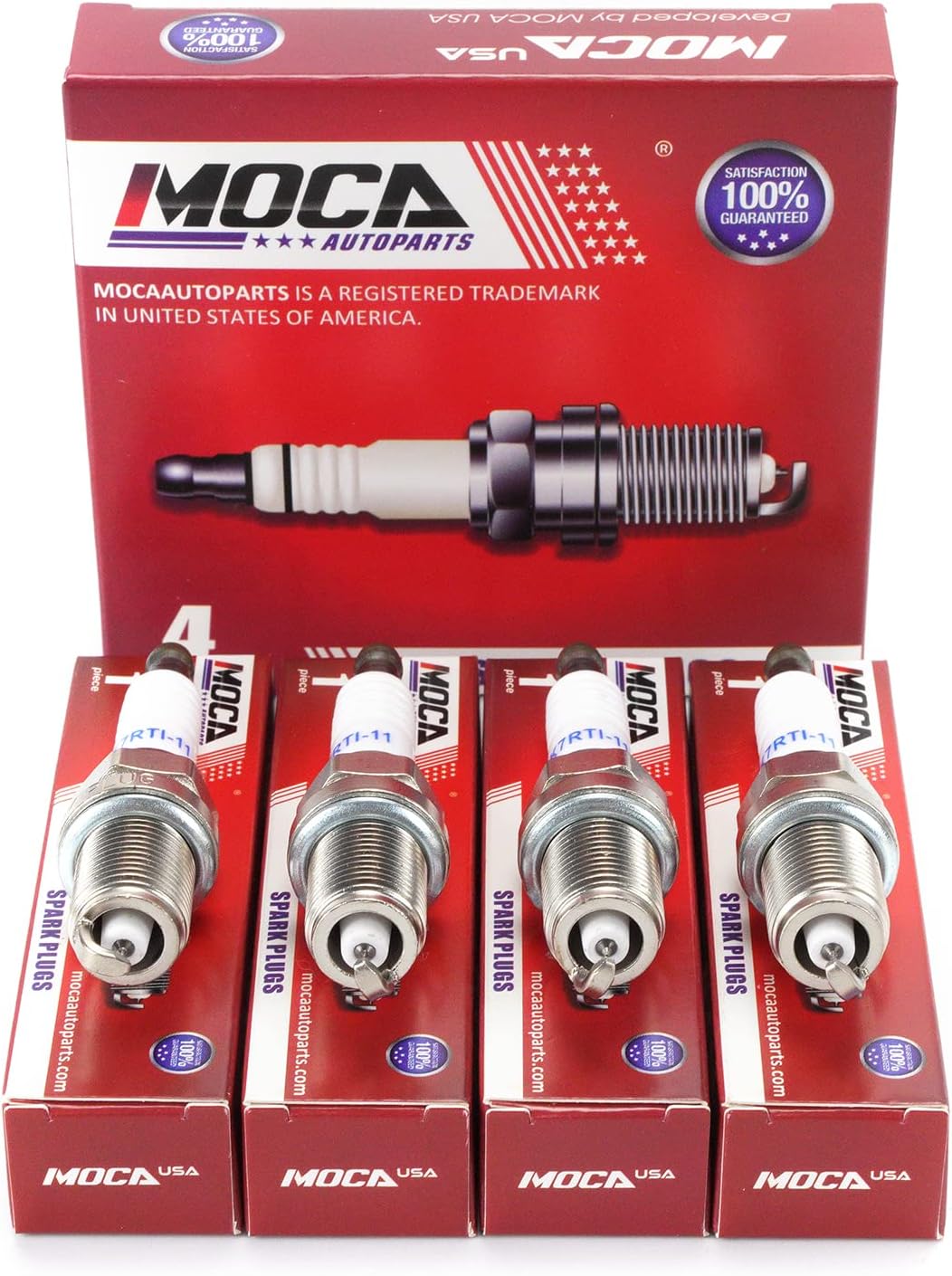 MOCA 5464 Bujías para Toyota TacomaYaris, 94-12 para Hyundai AccentElantra, 90-04 para Nissan SentraFrontier, 92-07, 11-18 para Mitsubishi Lancer,