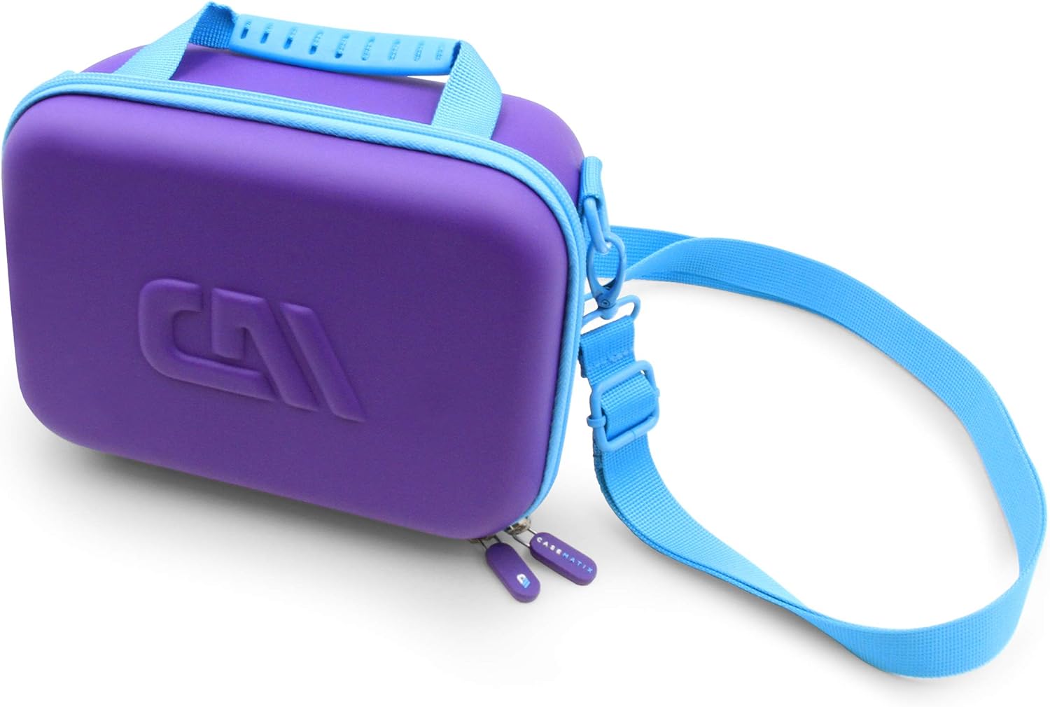 CASEMATIX Funda de viaje para cámara de juguete compatible con KidiZoom PrintCam, recambios de papel y cargador con correa de hombro ajustable,