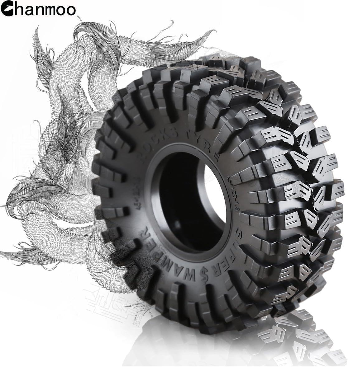 1.9 RC Crawler Neumáticos de 4.724 in con inserto de espuma de goma blanda escala 110 neumáticos para Traxxas TRX4 Axial SCX10 SCX10 II RC4WD D90