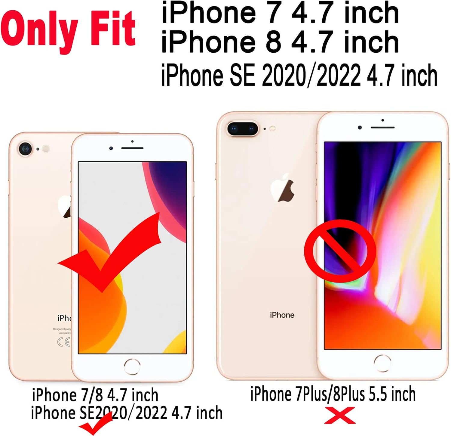 Qokey Funda para iPhone SE 20222020, para iPhone 7, para iPhone 8 de 4.7 pulgadas, bonita funda de flores de jardín para mujeres y niñas, anillo