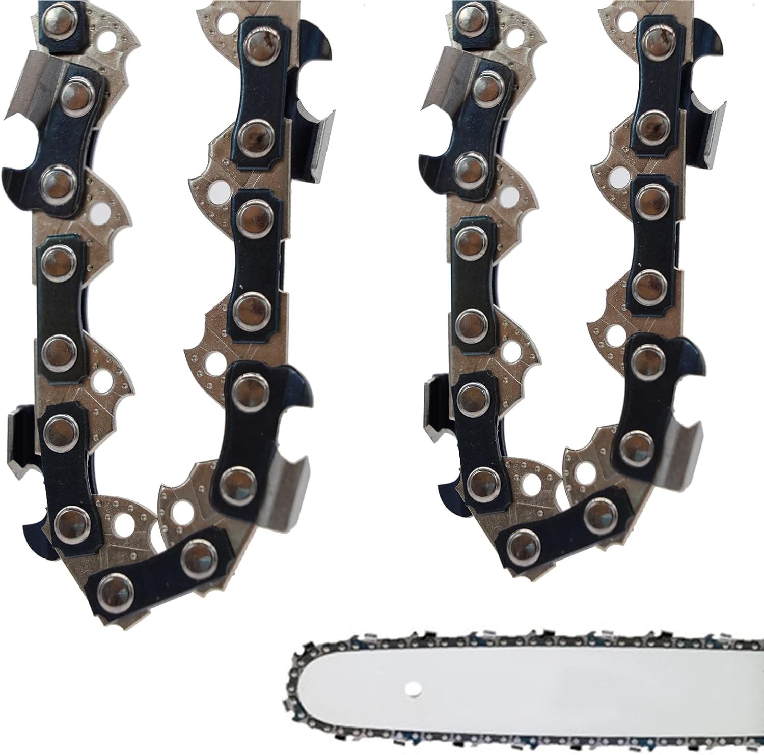Paquete de 2 cadenas de motosierra de 14 pulgadas, paso LP de 38 pulgadas, calibre 0.050 pulgadas, 50 eslabones de transmisión para la mayoría de
