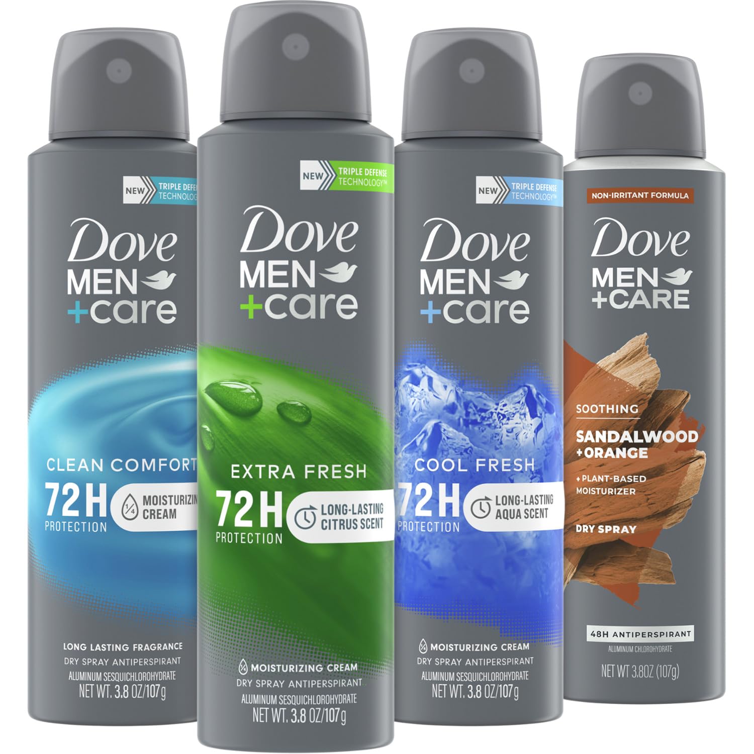 Dove Dove – Desodorante en aerosol para hombre + set de cuidado – Desodorante antitranspirante en aerosol para hombres con protección duradera para