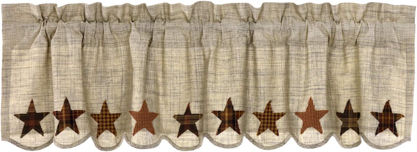 VHC Brands, Abilene, algodón, 16×60, cenefa estrella, marrón