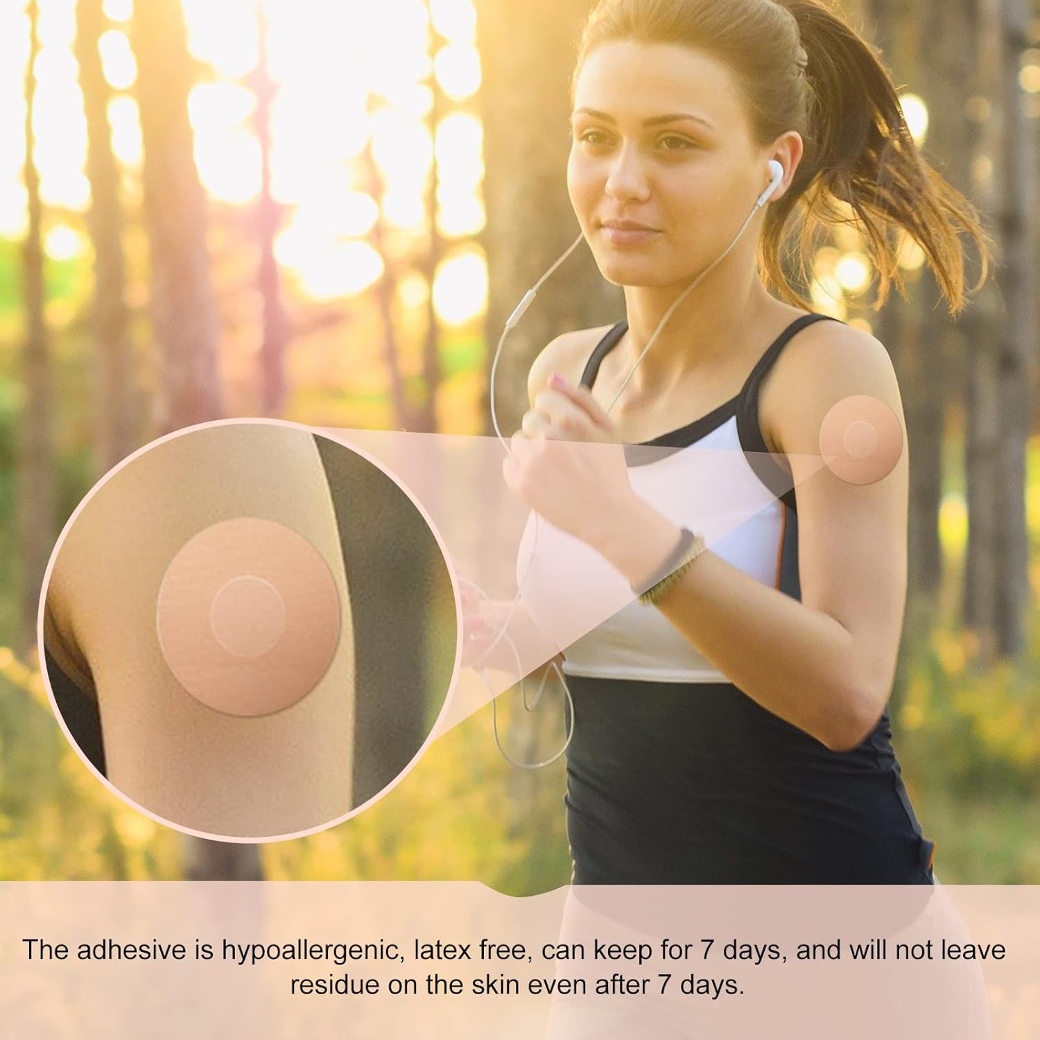 100 piezas de parches adhesivos para sensores CGM, parches de sensor CGM impermeables y resistentes al sudor, cinta adhesiva precortada para la
