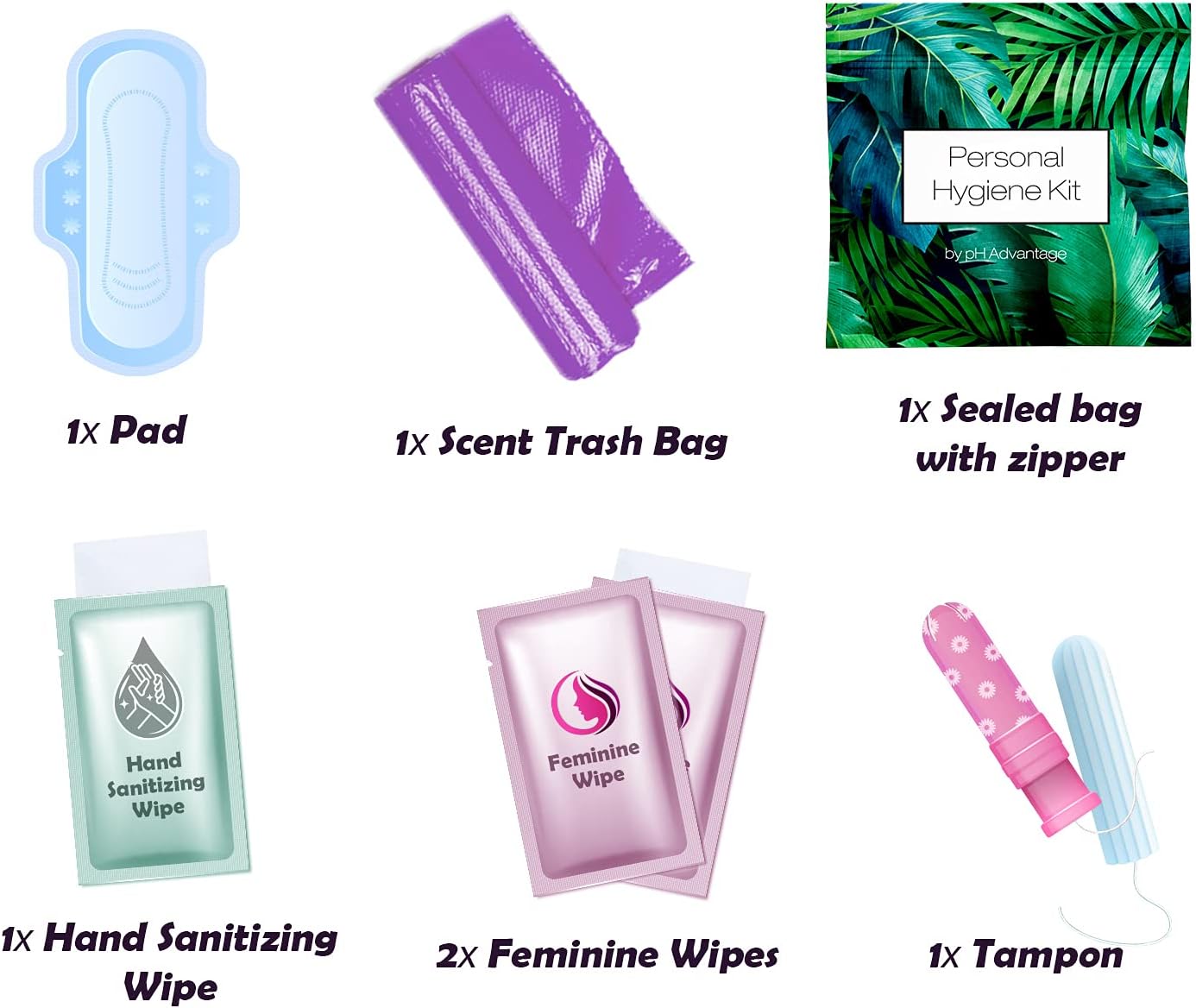 Kit menstrual todo en uno  Comodidad sobre la marcha  Paquete de kit de período único para viajes, preadolescentes y adolescentes  Productos de