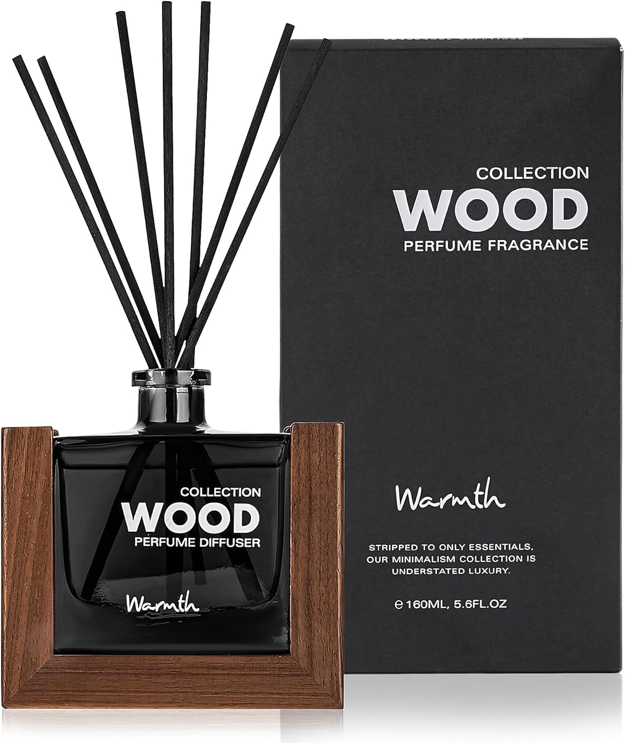 Scent Décor Juego de difusor de varillas de lujo para el hogar, con varillas perfumadas y recarga de aceite esencial en botella de vidrio, marco de