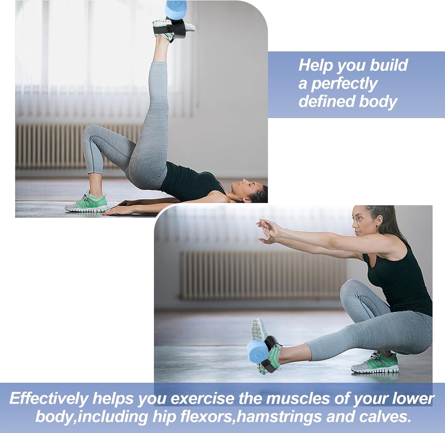 2 correas de tobillo para pesas, pesas ajustables, accesorio para mancuernas de pie, entrenador Tibialis, extensiones de piernas, equipo de gimnasio