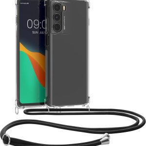 kwmobile Funda cruzada compatible con Motorola Moto G200 5G – Funda transparente de TPU con correa de cordón – transparentenegro kwmobile Funda cruzada compatible con Motorola Moto G200 5G – Funda transparente de TPU con correa de cordón – transparentenegro