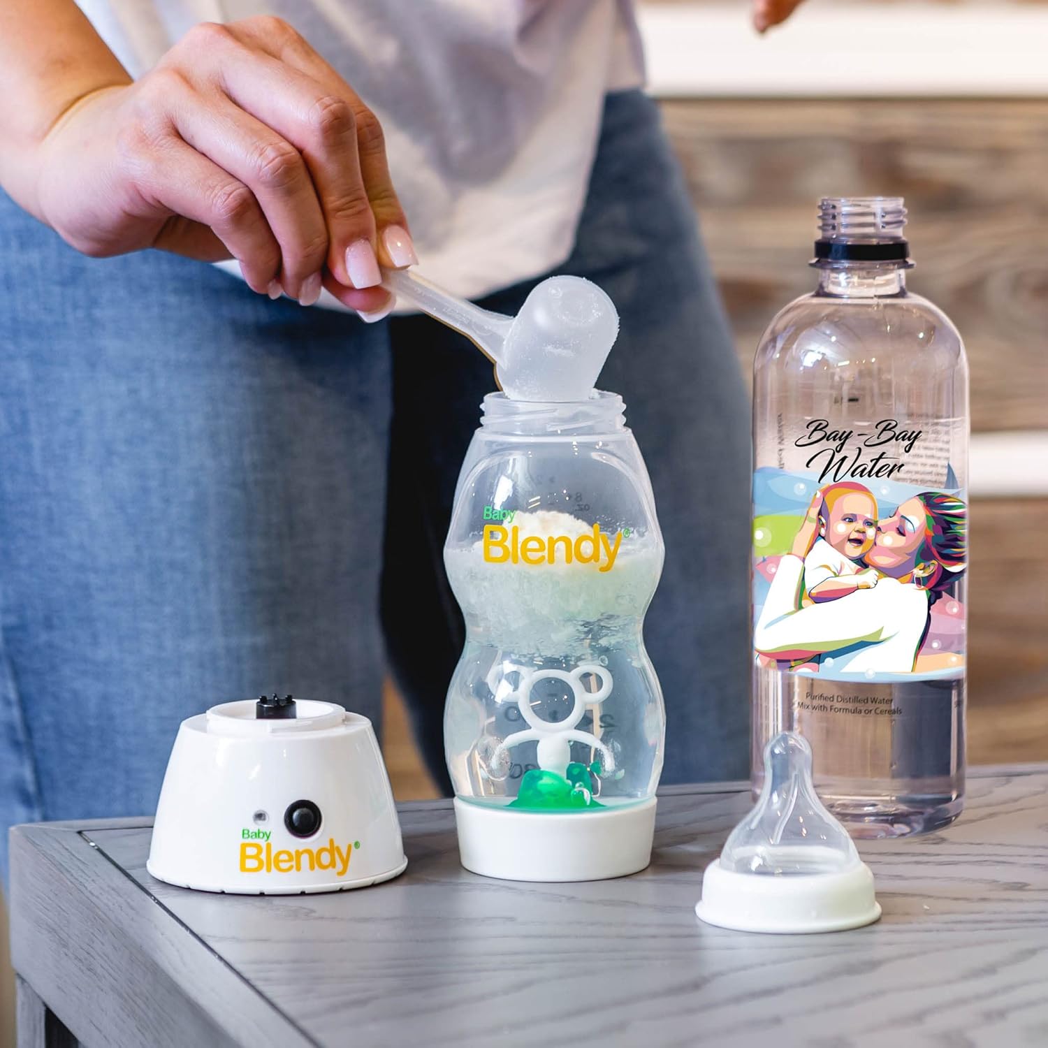 Bay Bay Water – Agua destilada purificada para bebés – 16.9 onzas – Uso para beber diariamente, fórmula infantil, leche y cereales para bebés – Sin