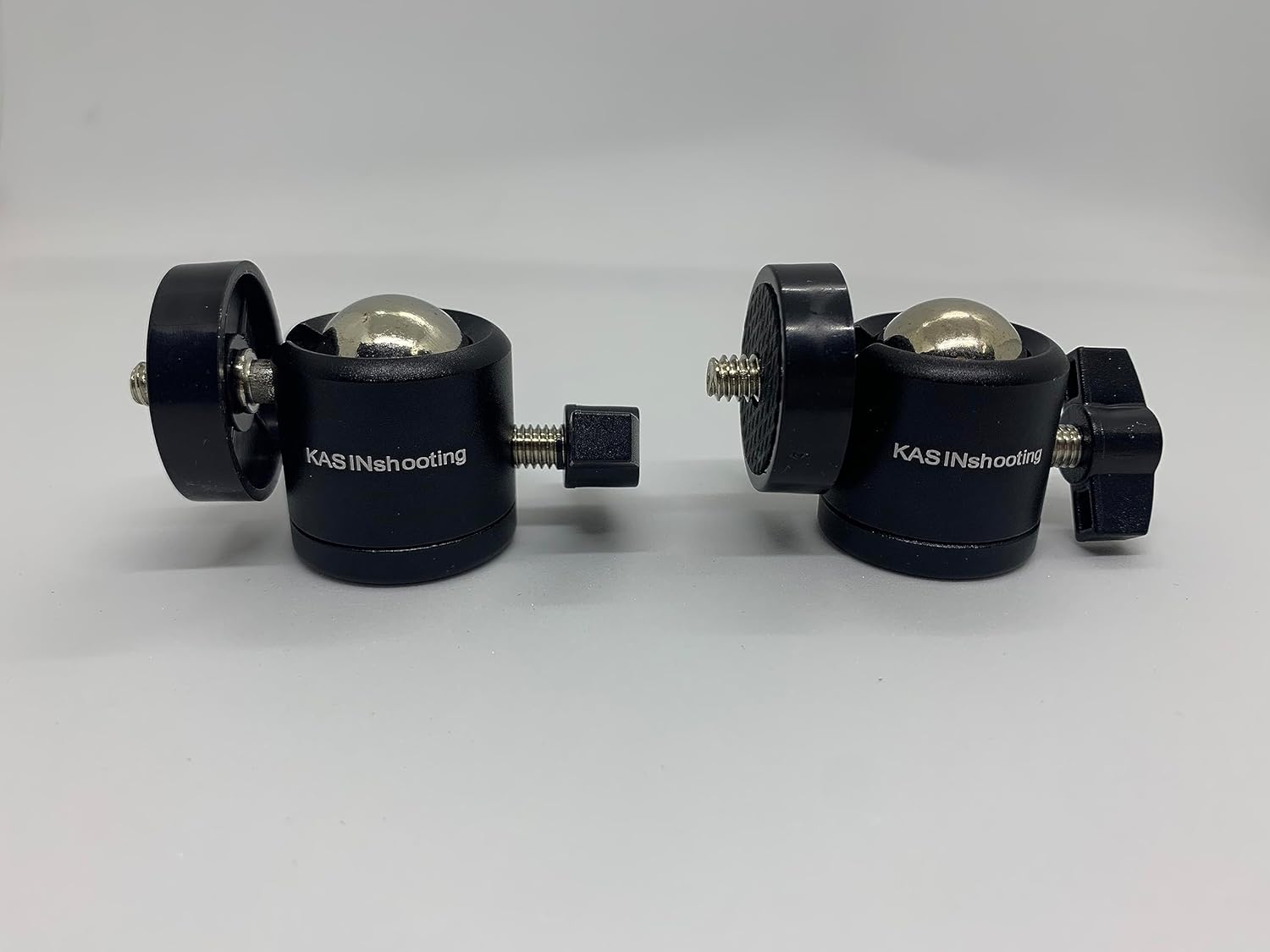 KASINshooting Paquete de 2 adaptadores de trípode monopié Hot Shoe 14 “Mini cabeza de bola para video digital Insta360 Smartphone Go Pro Cámara
