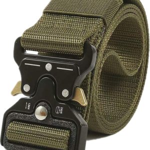 Cinturón táctico, estilo militar, correa de malla de malla resistente de liberación rápida, cinturón de hebilla de metal para hombres y mujeres Cinturón táctico, estilo militar, correa de malla de malla resistente de liberación rápida, cinturón de hebilla de metal para hombres y mujeres