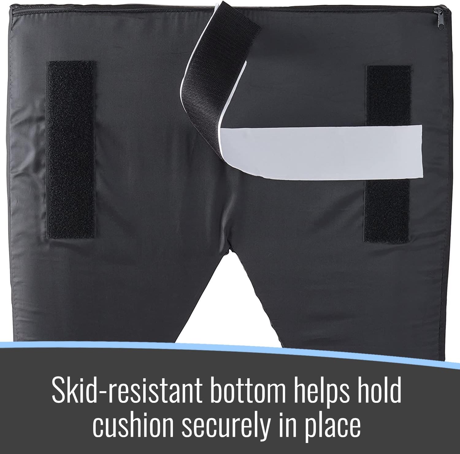 DMI Cojín de asiento de coxis de espuma contorneada para dolor de espalda y dolor de coxis con funda Oxford de nailon, para silla o silla de ruedas,