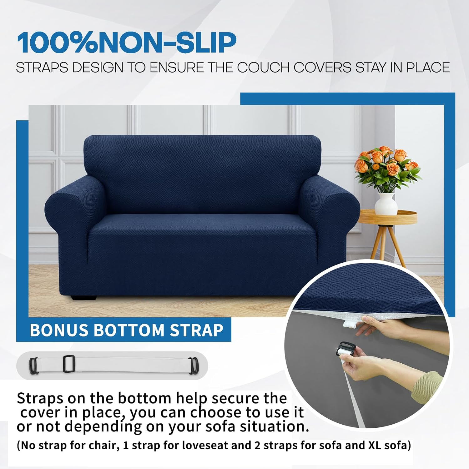 Fundas elásticas para sillón 2024, 1 pieza, protector para silla de sala de estar, funda gruesa y suave con parte inferior elástica, funda para sofá