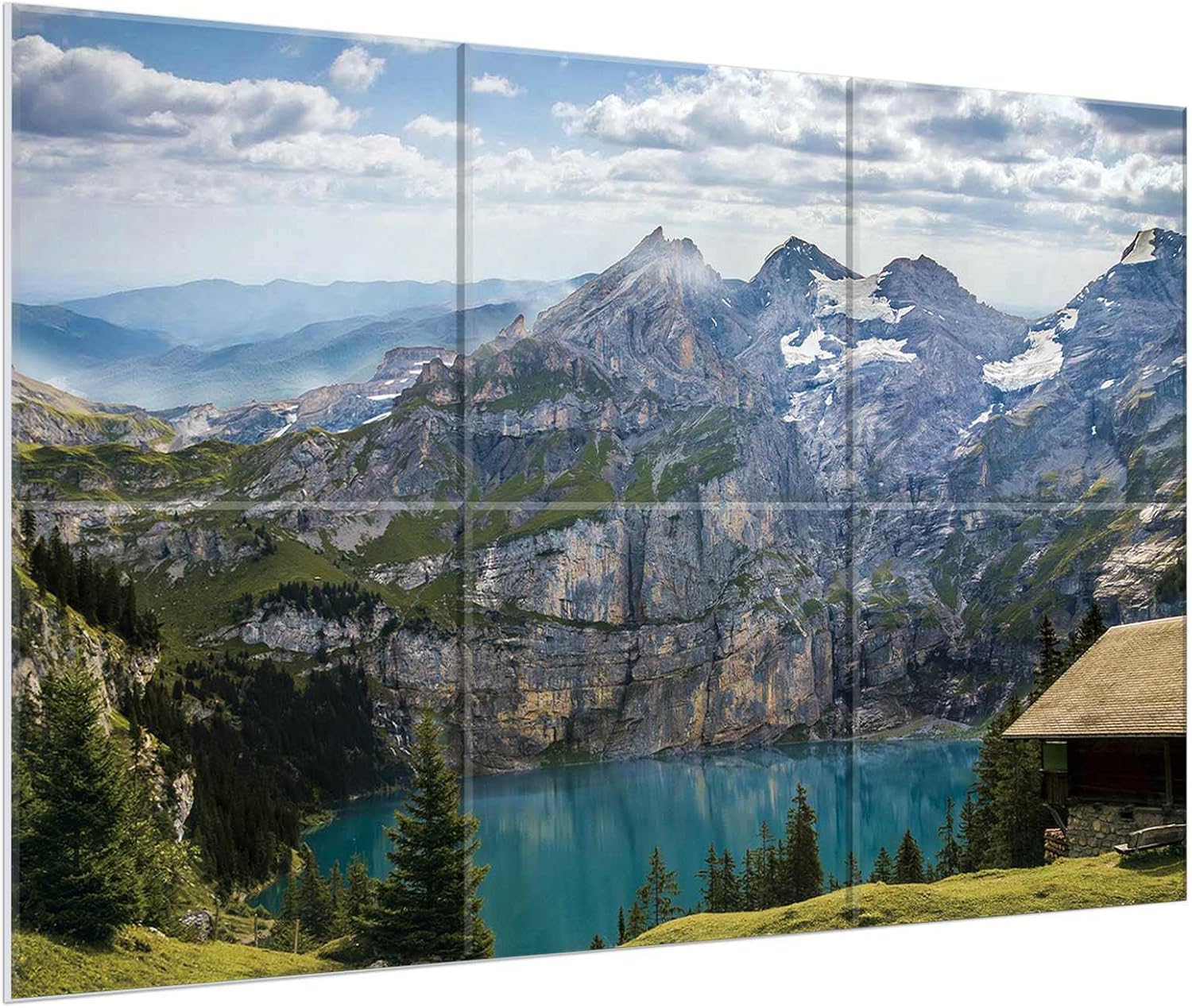 Paneles acústicos artísticos, paquete de 6 pinturas autoadhesivas de pared grandes para decoración de pared, paneles absorbentes de sonido para