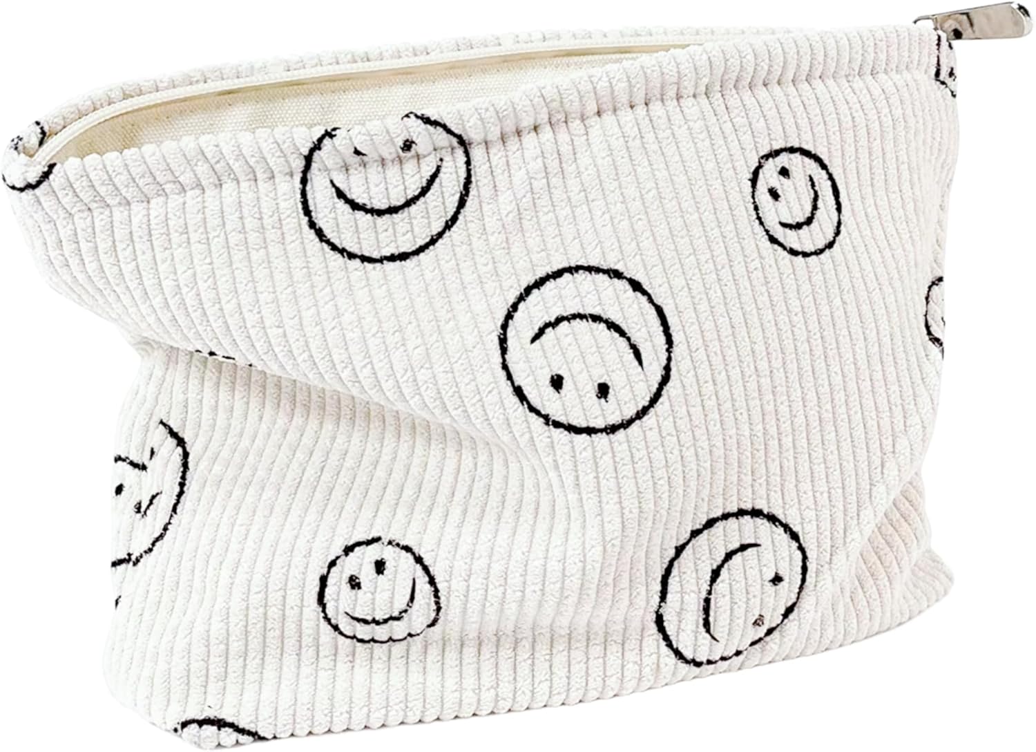 Bolsas de cosméticos para mujer, bolso estético, Beige, Bolsa de cosméticos con cremallera