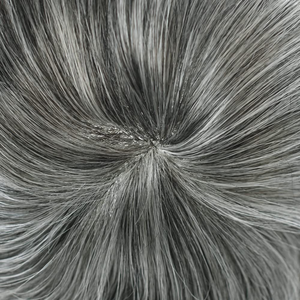 RESHE Toupee – Sistema de cabello humano de repuesto duradero para hombre, extensiones de pelo suave y fino, para hombres, 8 x 10 pulgadas, unidad