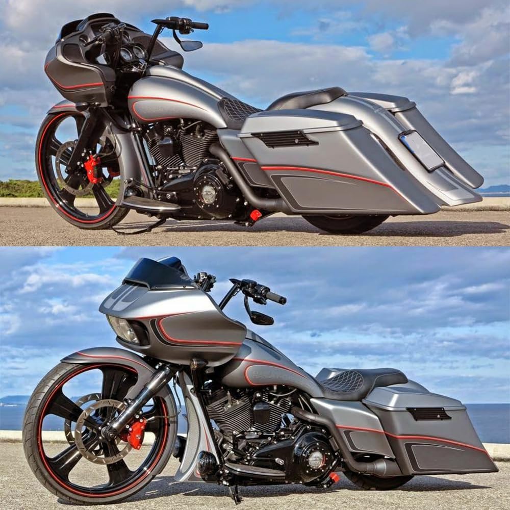 Espejos retrovisores de motocicleta negros compatibles con Harley Touring Road King Street Glide Softail CLASSIC SPORTSTER XL 1200 883 y más