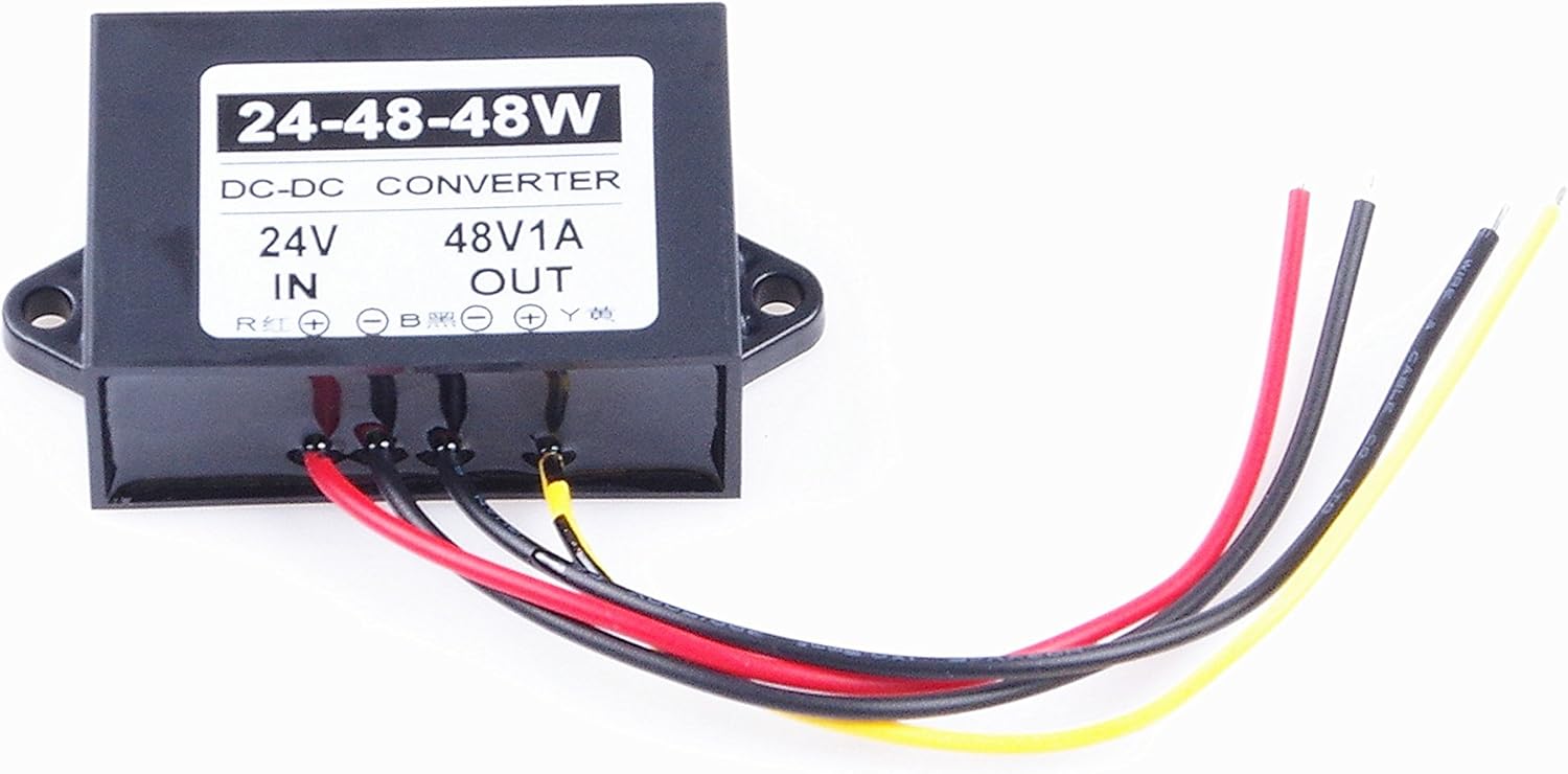 KNACRO 48V 1A 48W DC Convertir DC-DC 24V (18V – 32V) Paso hasta 48V Convertidor de aumento de voltaje Regulador Fuente de alimentación (1A)