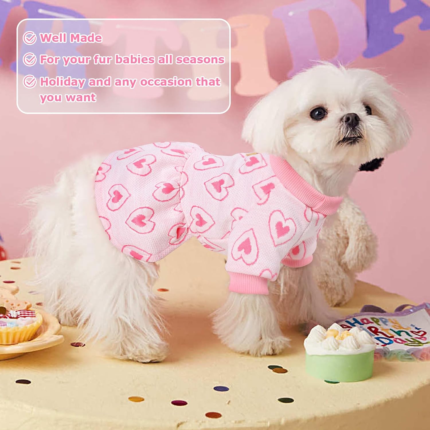 Vestido de Navidad para perro, vestidos de perro para perros pequeños, niña, ropa de otoño e invierno, ropa cálida para cachorros, sudaderas para