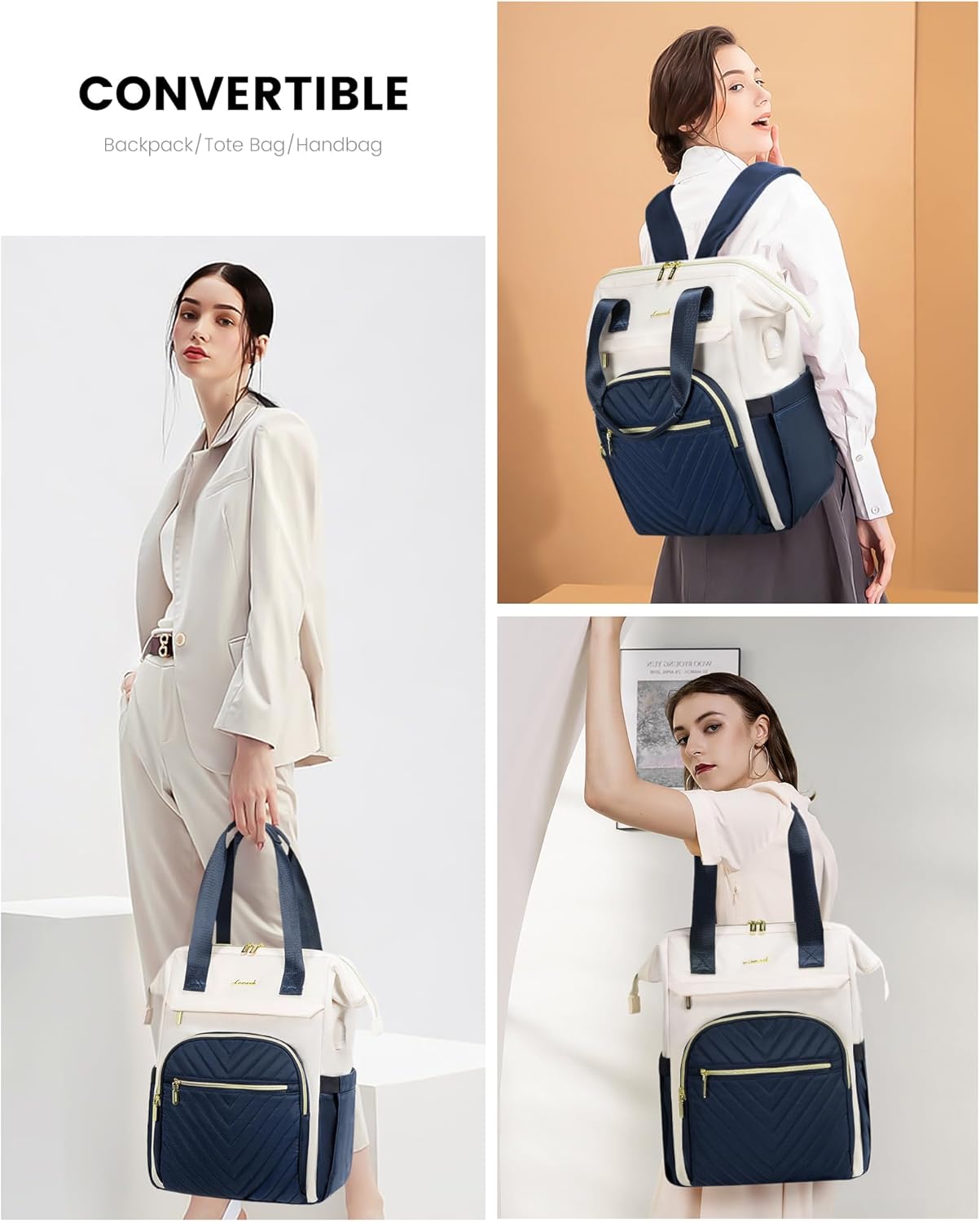 LOVEVOOK Mochila para laptop para mujer, bolsa de trabajo para laptop, bolsa de viaje, mochila para computadora, bolsa para profesores y enfermeras