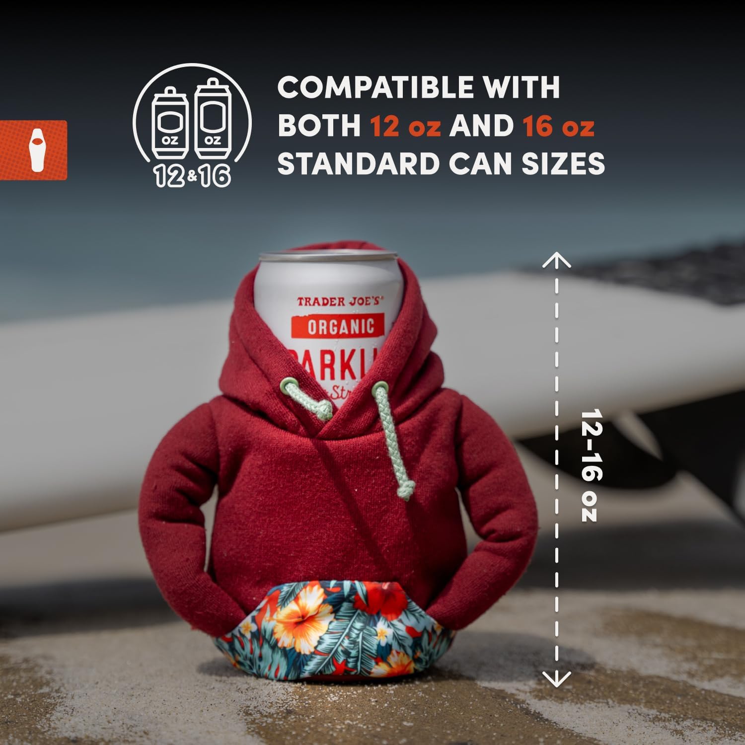Puffin – La chaqueta con capucha para bebidas, enfriador de latas aislante, espuma de marpricot