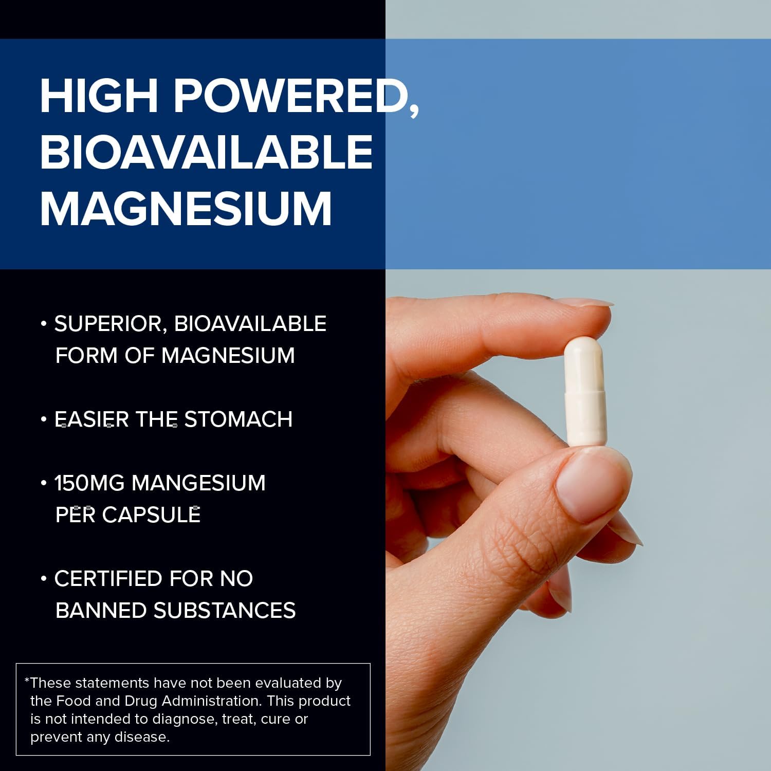 Designs for Sport Bisglicinato de magnesio – Suplemento de magnesio para apoyar la energía ATP, la recuperación muscular, la salud ósea y la salud